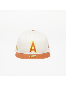 Kšiltovka New Era Anaheim Angels Boucle 59FIFTY Fitted Cap Stone/ Brown