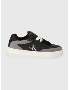 Sneakers boty Calvin Klein Jeans CHUNKY CUPSOLE LACE SKATER BTW černá barva, YW0YW01452