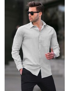 Madmext Gray Regular Fit Men's Shirt 5592