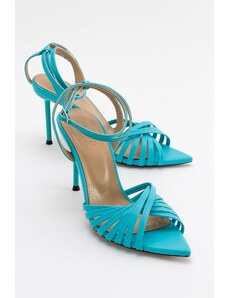 LuviShoes Alvo Women's Blue Heeled Shoes