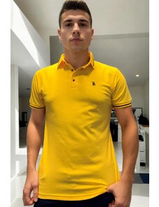 T8586 DEWBERRY MEN'S POLO NECK T-SHIRT-PLAIN YELLOW