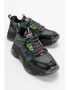 LuviShoes Limos Black-purple Multi Women's Sneakers