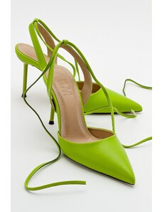 LuviShoes Bonje Green Women's Heeled Shoes