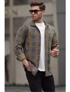 Madmext Men's Yellow Plaid Lumberjack Shirt 6715