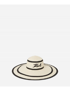 KLOBOUK KARL LAGERFELD K/SIGNATURE STRIPE SUMMER HAT