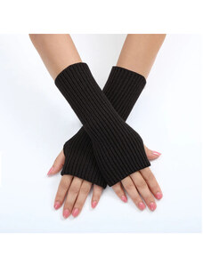 VFstyle černé pletené návleky na ruce 20 cm