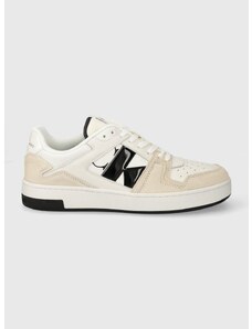 Sneakers boty Calvin Klein Jeans BASKET CUPSOLE LOW LTH NBS DC bílá barva, YM0YM00933