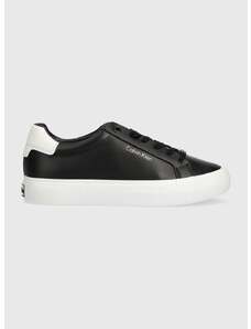 Sneakers boty Calvin Klein VULCANIZED LACE UP LTH černá barva, HW0HW02037