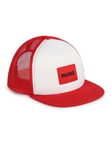 Dětská baseballová čepice HUGO béžová barva, s aplikací