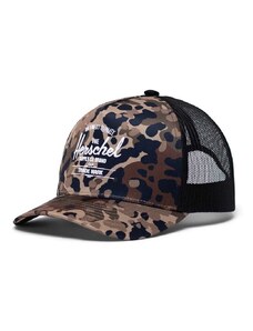 Kšiltovka Herschel Whaler Tall Mesh Cap zelená barva, vzorovaná