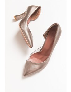 LuviShoes 653 Copper Lara Heeled Women's Shoes