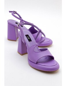 LuviShoes JUGA Women's Lilac Heeled Shoes