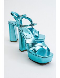 LuviShoes Amare Bebe Blue Women's Heeled Shoes