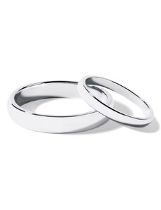 Sada klasických snubních prstenů v bílém zlatě KLENOTA S0435062