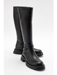 LuviShoes COVELA Women's Black Skin Boots