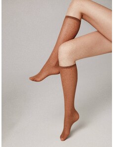 Conte Woman's Socks Tulle Bronz