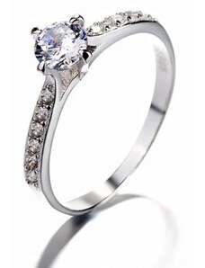 MAJYA Stříbrný prsten CAROLA s čirým kamínkem 10859/8