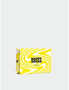 Happy Socks 2-Pack Zig Zag Gift Set (yellow)žlutá