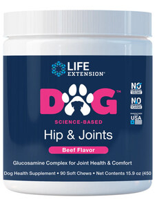 Life Extension DOG Hip & Joints Hovězí, 90 ks, žvýkací tablety