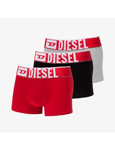 Boxerky Diesel Umbx-Damienthreepack-XL Logo Boxer 3-Pack Red/ Grey/ Black