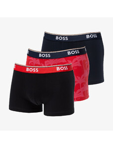 Boxerky Hugo Boss Power Design Trunk 3-Pack Black/ Navy/ Red