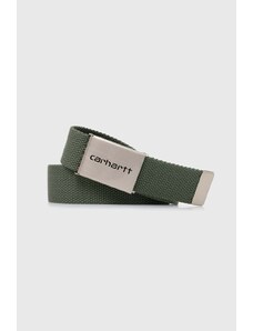 Pásek Carhartt WIP Clip Belt Chrome zelená barva, I019176.1YFXX