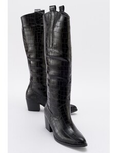 LuviShoes VIENNA Black Print Women's Boots