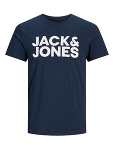 JACK & JONES Tričko námořnická modř / bílá