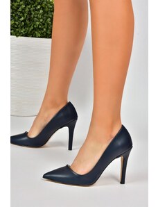 Fox Shoes Women's Navy Blue Stiletto Heeled Stilettos