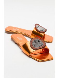 LuviShoes YAVN Orange Stone Women's Slippers