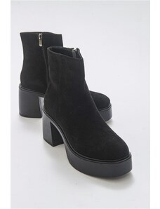 LuviShoes West Women's Black Suede Boots