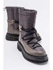 LuviShoes WELD Women's Gray Skin Snow Boots