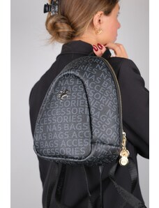 LuviShoes VENTUR Black Written Women's Backpack