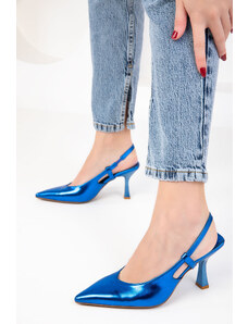 Soho Women's Saxe Blue Classic Heeled Shoes 18820