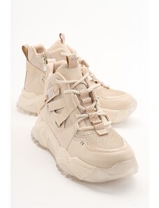 LuviShoes CLARA Women's Beige Rose Sports Boots.