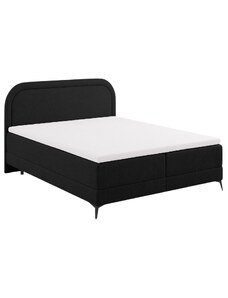 Černá čalouněná dvoulůžková postel boxspring Cosmopolitan Design Eclipse 180 x 200 cm