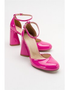 LuviShoes Oslo Fuchsia Patent Leather Women's Heeled Shoes