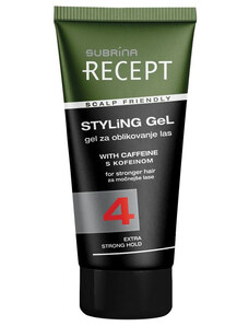 SUBRÍNA Recept Styling Gel 150ml - velmi silný gel na vlasy s kofeinem