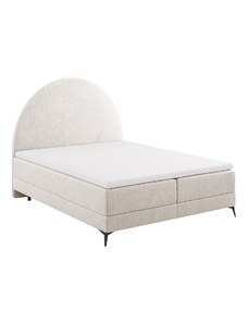 Béžová čalouněná dvoulůžková postel boxspring Cosmopolitan Design Sunrise 160 x 200 cm