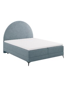 Světle modrá čalouněná dvoulůžková postel boxspring Cosmopolitan Design Sunrise 180 x 200 cm