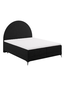 Černá čalouněná dvoulůžková postel boxspring Cosmopolitan Design Sunrise 180 x 200 cm