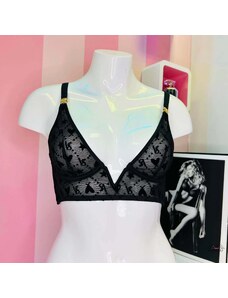 Victoria's Secret Podprsenka Logo Mesh V-WIRE Long Line Bra