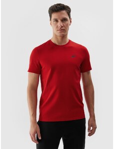 4F Pánské hladké tričko regular - červené