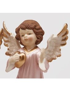 EDG Vánoční figurka anděl v růžových šatech 1ks, 15 cm