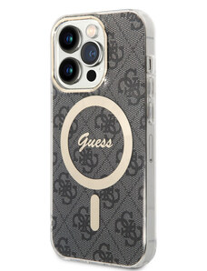 Guess IML 4G MagSafe pouzdro pro iPhone 14 Pro černá