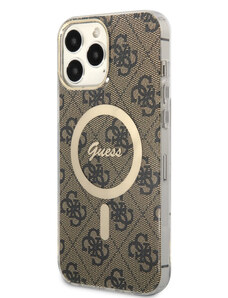 Guess IML 4G MagSafe pouzdro pro iPhone 13 Pro Max hnědá