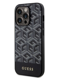 Guess PU G Cube MagSafe Zadní Kryt pro iPhone 14 Pro černá