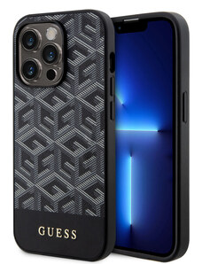 Guess PU G Cube MagSafe pouzdro pro iPhone 15 Pro Max černá