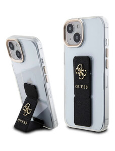 Guess PU Grip Stand 4G Metal Logo pouzdro pro iPhone 15 Pro černá