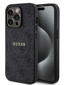 Guess PU Leather 4G Colored Ring MagSafe pouzdro pro iPhone 14 Pro černá